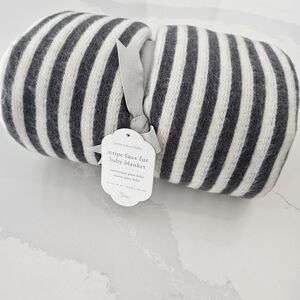 Pottery Barn Kids Striped Faux Fur Blanket-NWT